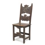 WALNUT CHAIR NORTHERN ITALY A8TH CENTURY