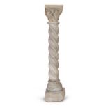 COLUMN IN WHITE MARBLE UMBRIA ELEMENTS OF THE 15TH CENTURY