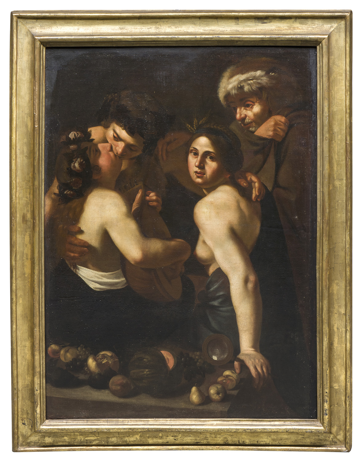 ROMAN OIL PAINTING OF THE FOUR SEASONS 17TH CENTURY