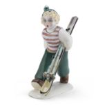 CERAMIC SKIER FIGURE TARCISIO TOSIN 1940s