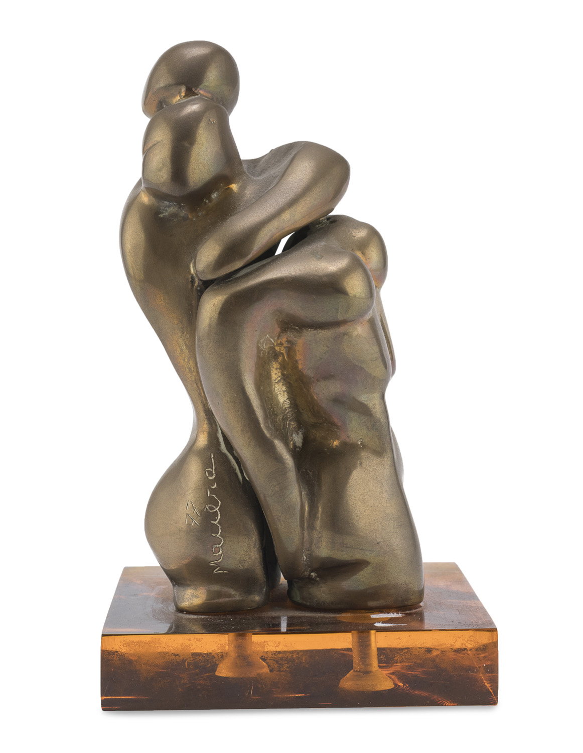 BRONZE SCULPTURE BY ENRICO MANERA 1977 - Image 2 of 3