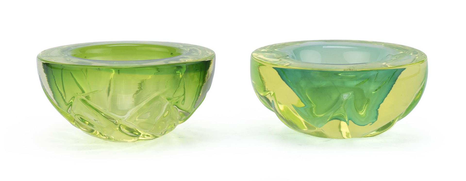 PAIR OF GLASS ASHTRAYS MURANO 1960s