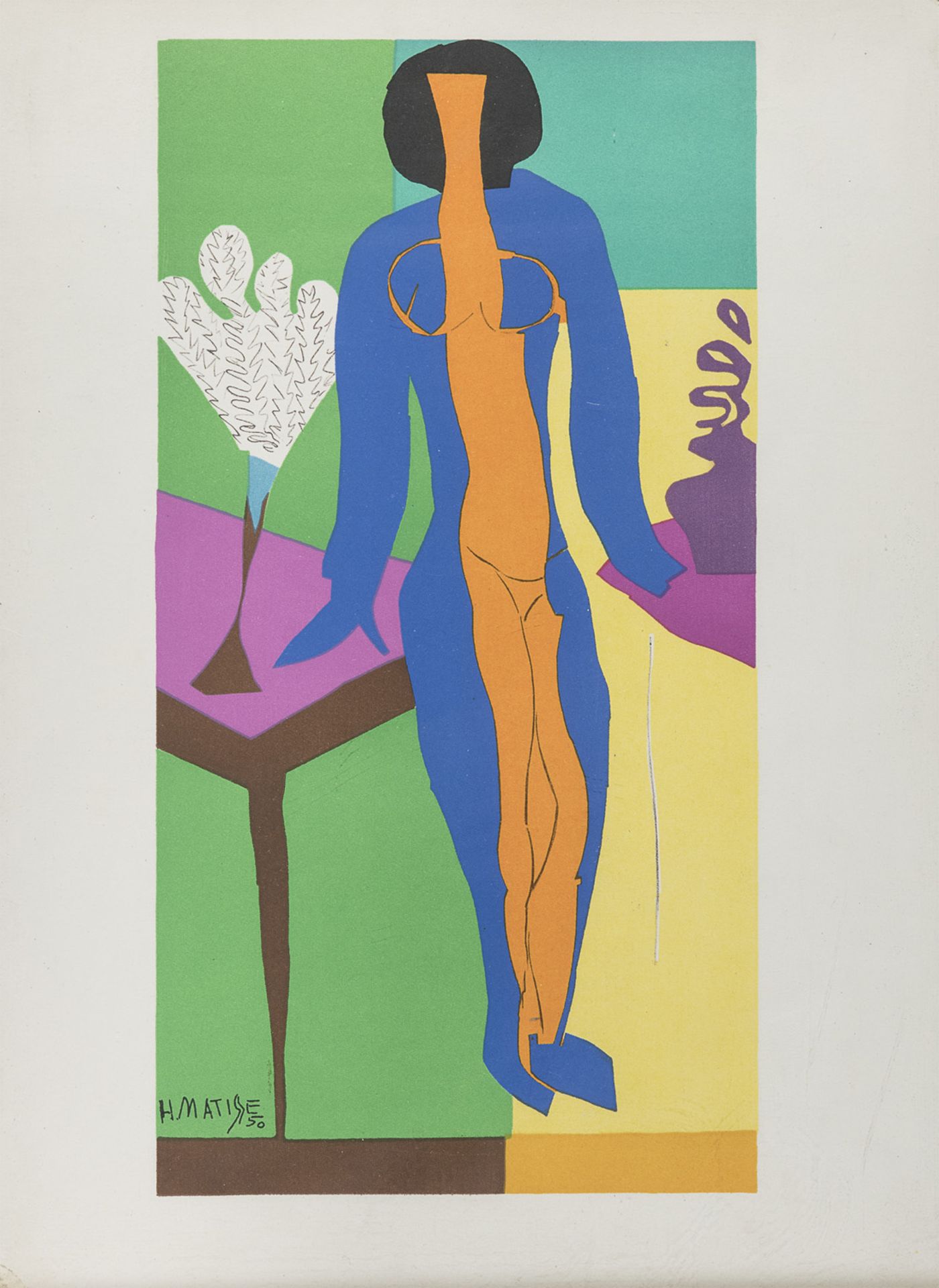 LITHOGRAPH D'APRES BY HENRI MATISSE 1950/1958