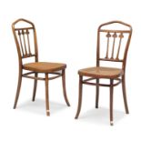 PAIR OF STAMPED BEECH TREE THONET CHAIRS 1920 ca.