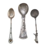 THREE SILVER SPOONS EUROPE 19th CENTURY