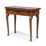 RARE WALNUT GAME TABLE PROBABLY EMILIA 18th CENTURY