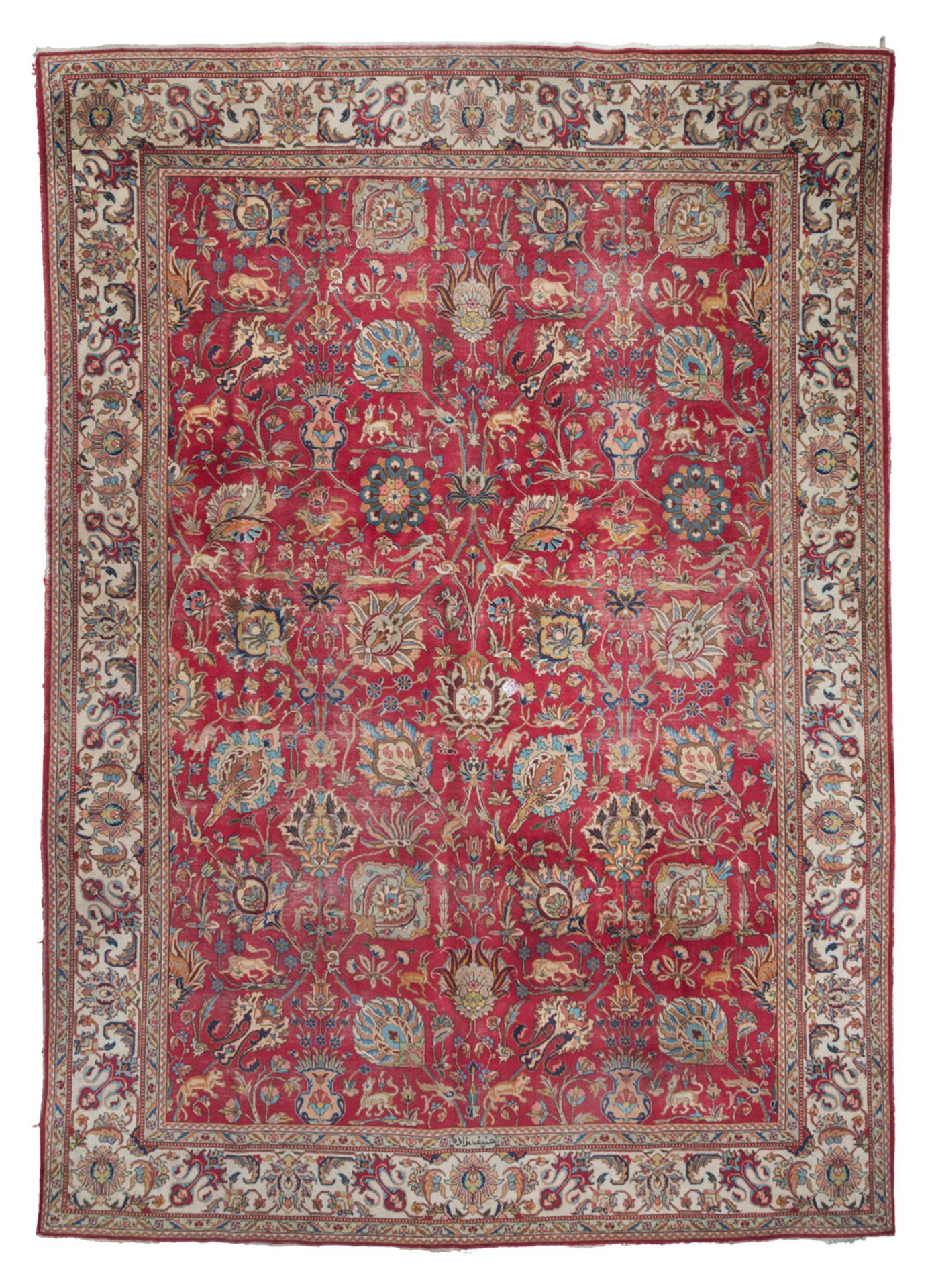 BEAUTIFUL TABRIZ RUG FIRST HALF 20TH CENTURY