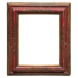 RED AND GOLD LACQUER WOODEN FRAME 20th CENTURY
