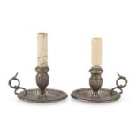 PAIR OF SILVER CANDLESTICKS KINGDOM OF ITALY EARLY 20TH CENTURY