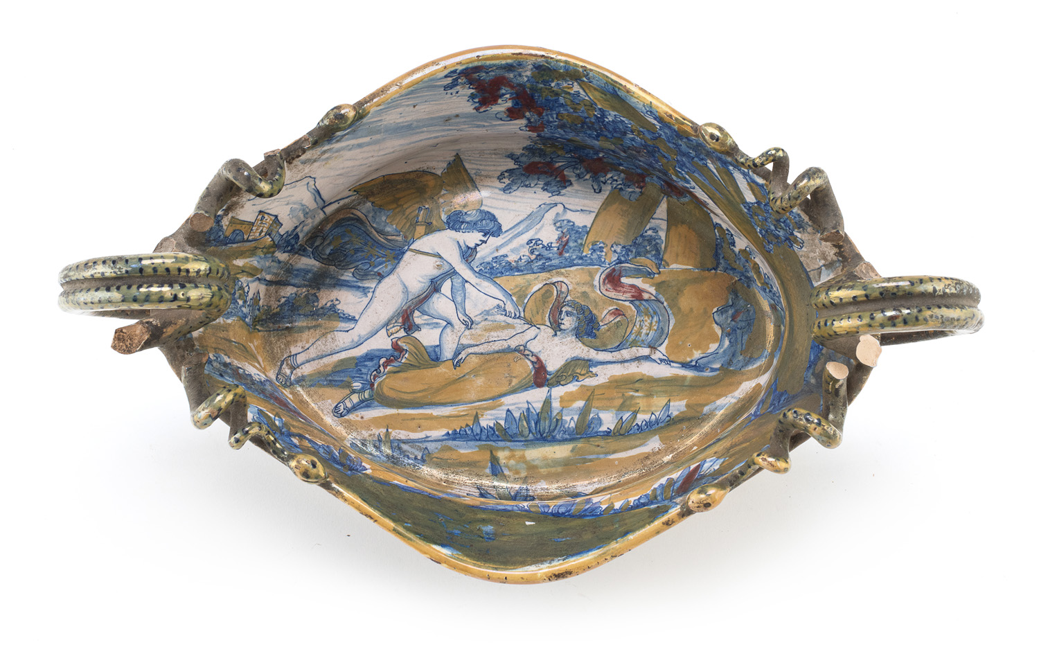 CERAMIC CENTERPIECE FAENZA LATE 19TH CENTURY - Image 2 of 2