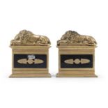 PAIR OF BRONZE BOOKENDS EMPIRE STYLE EARLY 20TH CENTURY
