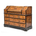 BEAUTIFUL WALNUT AND WALNUT BRIAR BUREAU VERONA 18th CENTURY