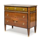 SMALL COMMODE IN PEAR WOOD FRANCE LOUIS XVI PERIOD (marble top broken)