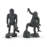 PAIR OF BRONZE SCULPTURES EARLY 20TH CENTURY