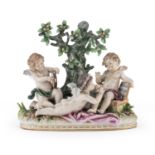 BEAUTIFUL GROUP IN PORCELAIN FRANCE LATE 19th CENTURY