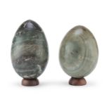 TWO EGGS IN MARBLE 20th CENTURY