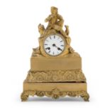 TABLE CLOCK IN GILDED BRONZE 19th CENTURY