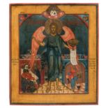 RUSSIAN TEMPERA ICON LATE 19th CENTURY