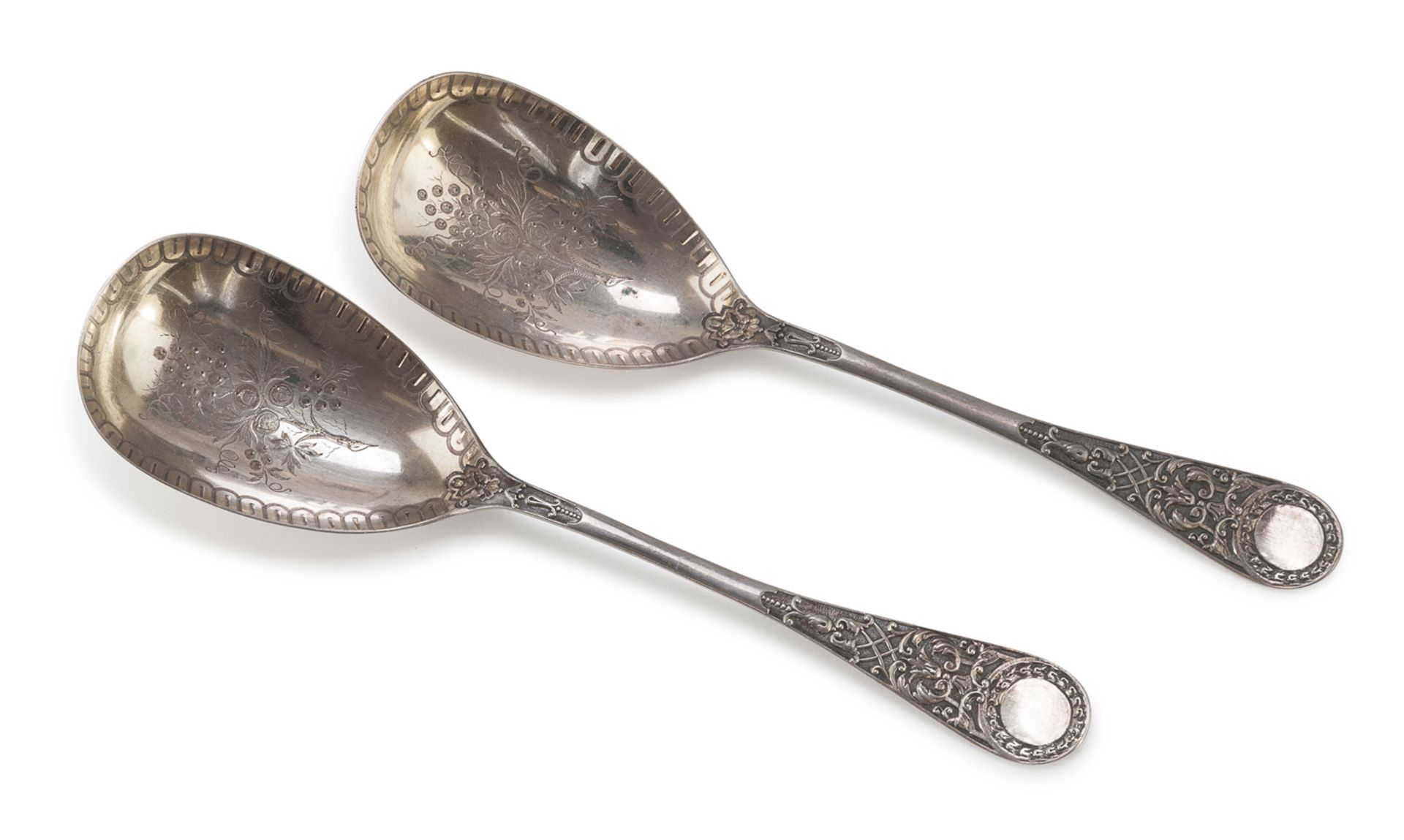 TWO SILVER SERVING CUTLERY PUNCH SHEFFIELD 1876