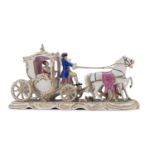 PORCELAIN CARRIAGE MODEL EARLY 20TH CENTURY