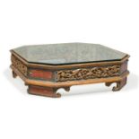 LARGE OCTAGONAL COFFEE TABLE ANCIENT ELEMENTS