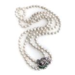 PRETTY TWO STRINGS PEARL NECKLACE