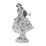 PORCELAIN DANCER SCULPTURE MEISSEN EARLY 20TH CENTURY