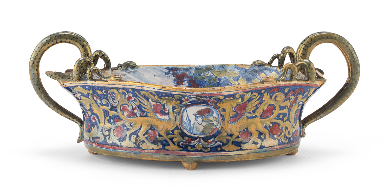 CERAMIC CENTERPIECE FAENZA LATE 19TH CENTURY