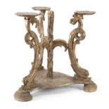 RARE SCULPTURED TABLE BASE IN GILTWOOD VENICE 18th CENTURY