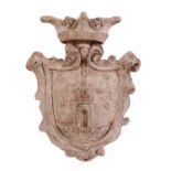 HERALDIC EMBLEM IN PLASTER LATE 19th CENTURY