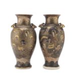 A PAIR OF JAPANESE SATSUMA VASES. LATE 19TH EARLY 20TH CENTURY.