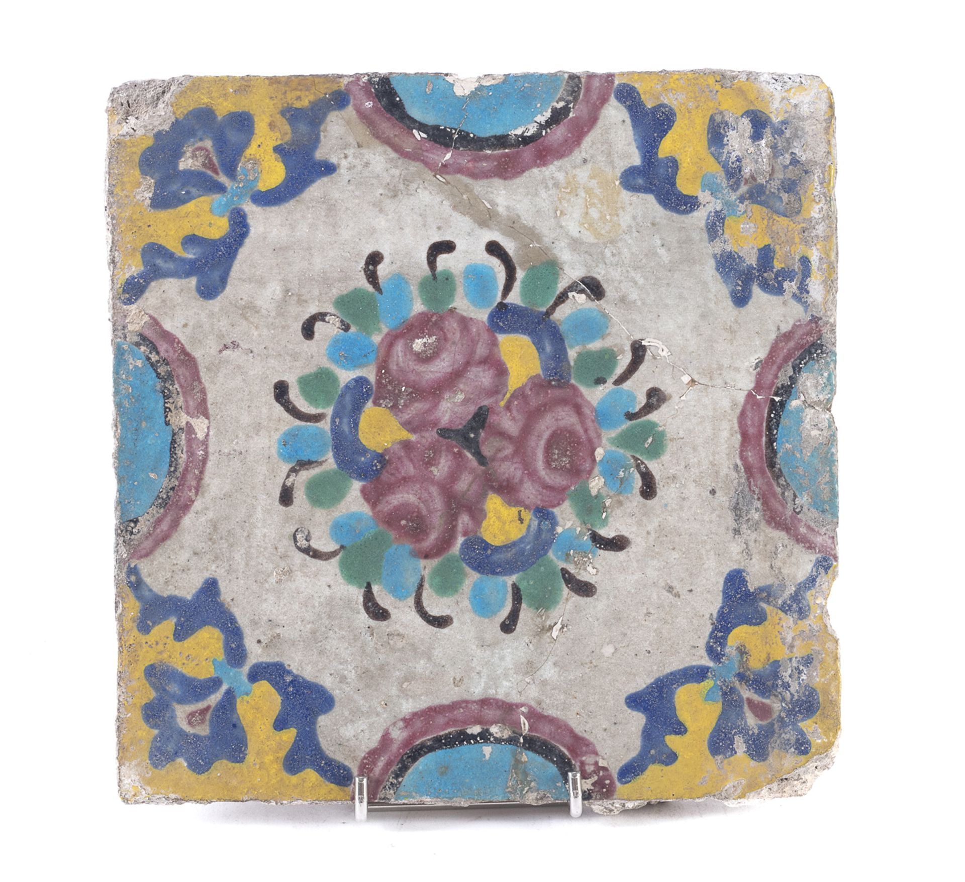 PAINTED TILE 19TH CENTURY