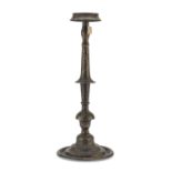 CANDLESTICK IN LACQUERED METAL 19TH CENTURY
