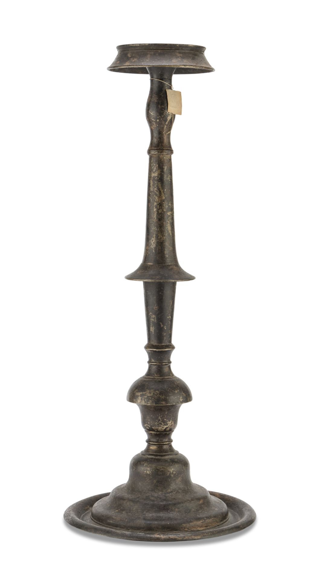 CANDLESTICK IN LACQUERED METAL 19TH CENTURY