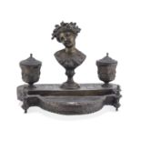 BRONZE INKWELL LATE 19th CENTURY