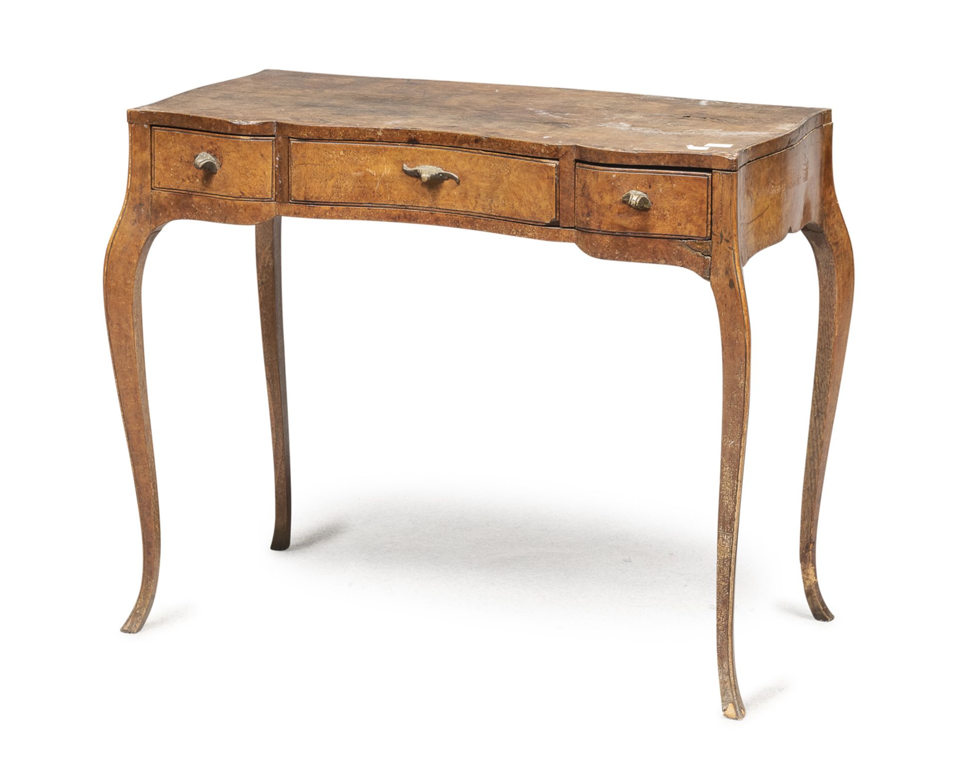 WALNUT-STAINED WOOD DESK MODEL LATE 19th CENTURY