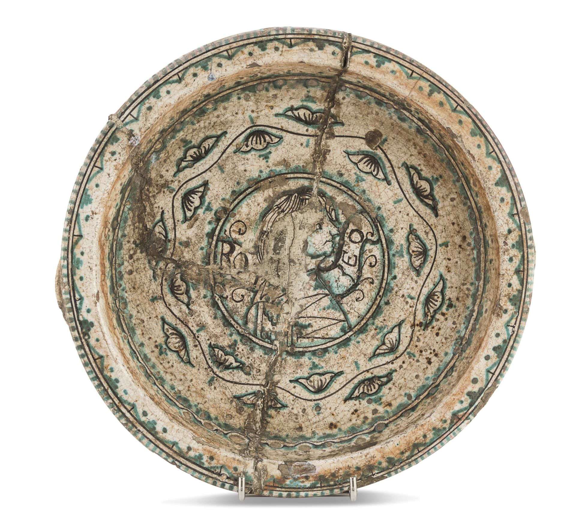 WHITE MAJOLICA PLATE ORVIETO 18th CENTURY