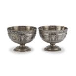 PAIR OF SILVER-PLATED TRAYS 20TH CENTURY