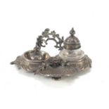 SMALL SILVER-PLATED INKWELL EARLY 20TH CENTURY
