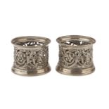 PAIR OF SILVER CUP HOLDERS BIRMINGHAM 1901