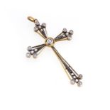 CROSS PENDANT IN GOLD AND SILVER