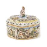 CERAMIC BOX CAPODIMONTE STYLE 20TH CENTURY