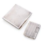 SILVER DUPONT LIGHTER AND CIGARETTE CASE