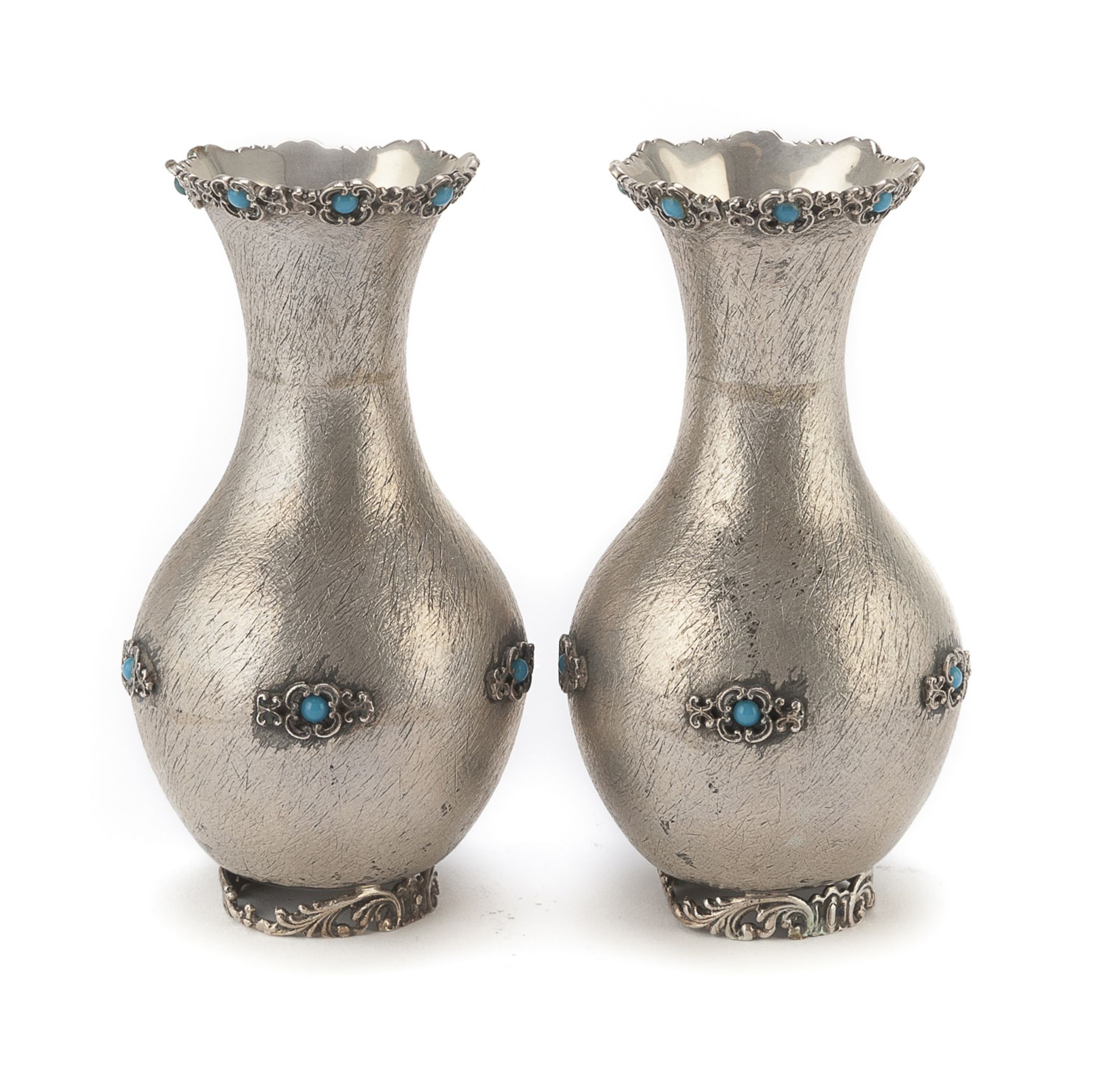 PAIR OF SILVER JARS MILAN 1944/1968