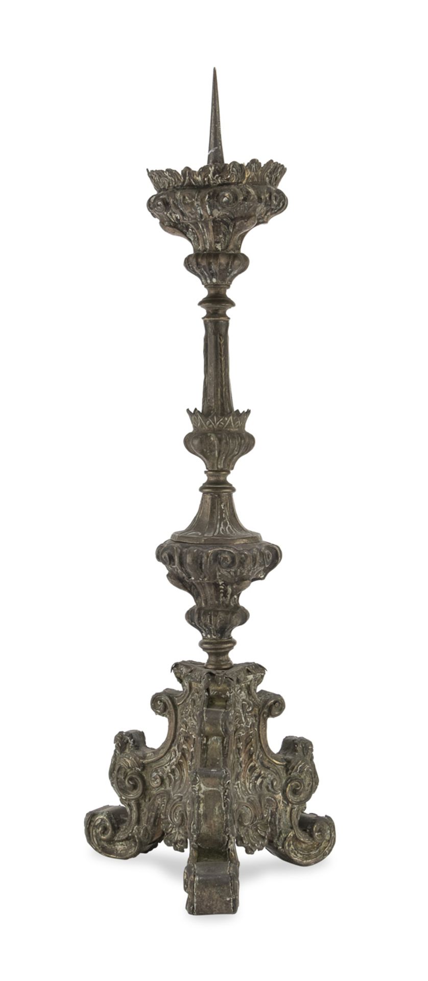 SILVER-PLATED METAL TORCH 18th CENTURY