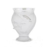 SMALL CRYSTAL VASE LALIQUE FRANCE 1980s