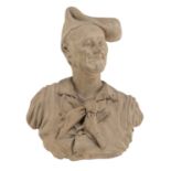 SMALL TERRACOTTA BUST NAPLES 19TH CENTURY