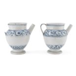 PAIR OF MAJOLICA JUGS LATE 18th CENTURY