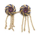 PAIR OF GOLD BROOCHES