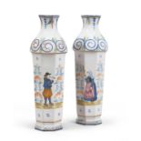 PAIR OF CERAMIC VASES QUIMPER FRANCE LATE 19th CENTURY